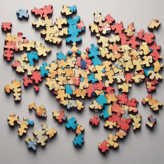 A jigsaw puzzle representing GDP per capita, depicting countries