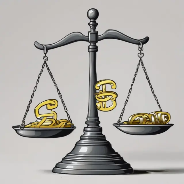 Golden scales balance inflation rates against real economic growth, symbolizing the GDP price deflator