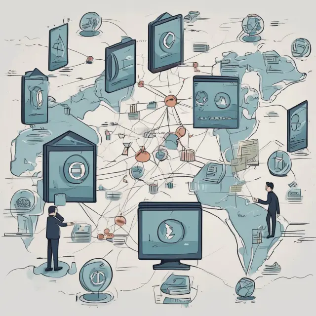 A network of depositary banks, represented as interlinked globes, facilitating the issuance and trading of Global Depositary Receipts (GDRs) between international investors and companies