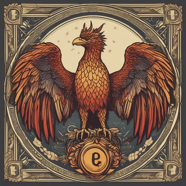Image of a majestic phoenix rising from a pool of U.S. dollars and cryptocurrencies, symbolizing Gemini Exchange