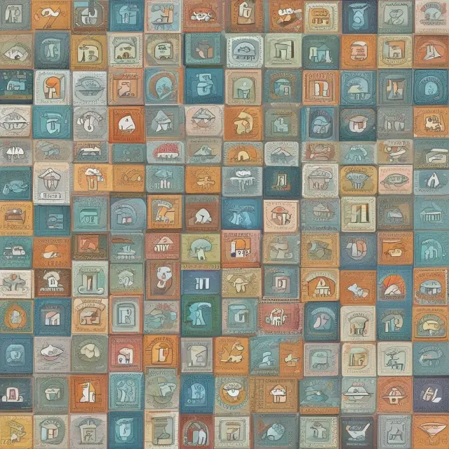 An intricate mosaic of interconnected departments with allocated G&A expenses represented as colorful tiles