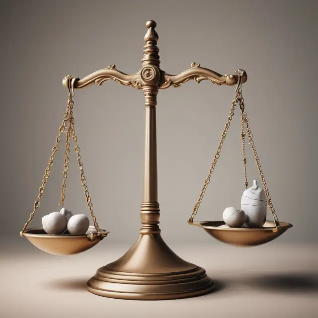 Balance scale comparing various accounting methods for managing and reporting general and administrative expenses