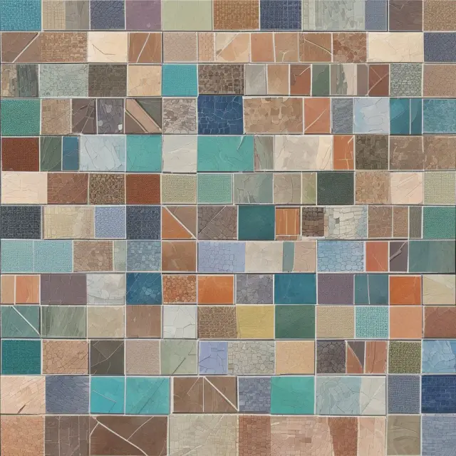 A vibrant mosaic depicting various business tax credits as colorful tiles.