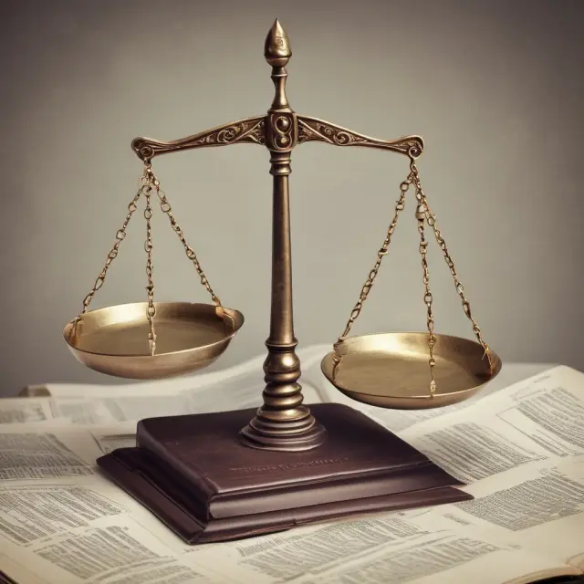 Image of scales balanced with debits and credits from account books for trial balance check
