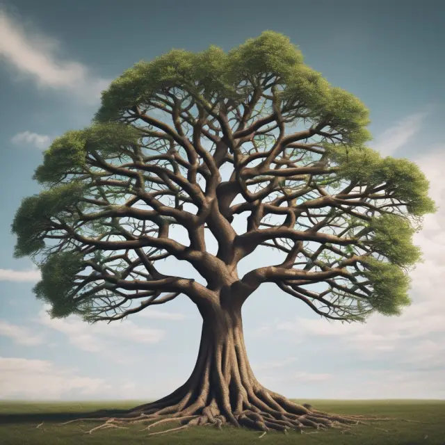 Two intertwined trees representing the shared responsibilities and growth opportunities in a general partnership