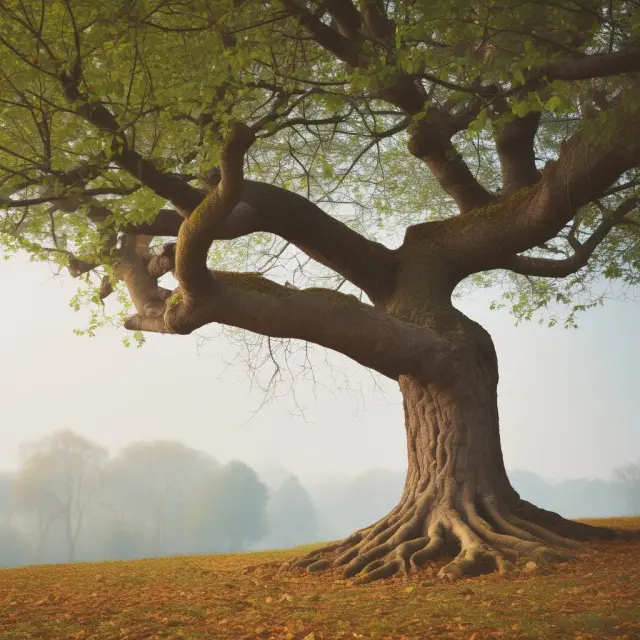An image of interconnected generations symbolizing generational gaps and social issues, represented as leaves on a tree