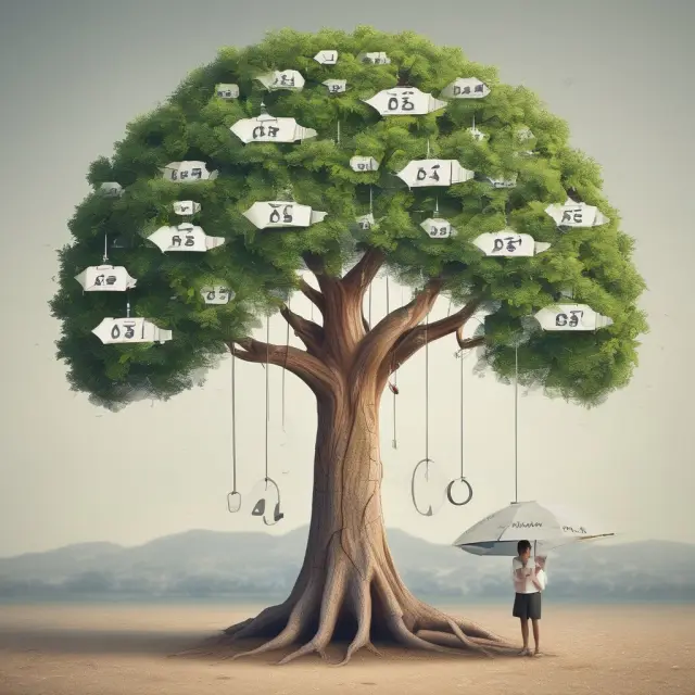 Generational wealth tree with branches reaching grandchildren, protected by a GST tax shield