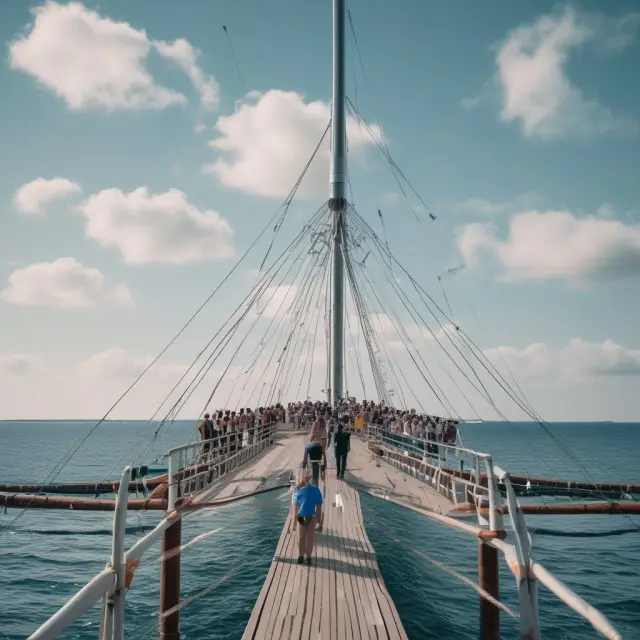 An image of a bridge connecting two large vessels representing millennials and baby boomers, with Gen Xers balancing in the middle to illustrate their significant economic influence.