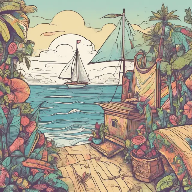 Gen Xer sailing a boat amidst turbulent market waters, juggling financial responsibilities towards children and aging parents while navigating low-interest rates