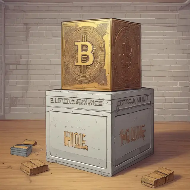An ancient time capsule containing the Genesis Block of Bitcoin, symbolizing Satoshi Nakamoto