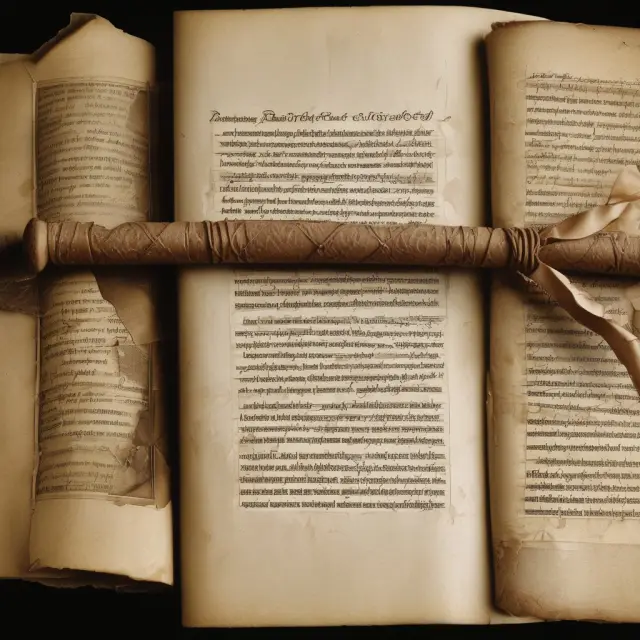 An ancient parchment with a gentleman