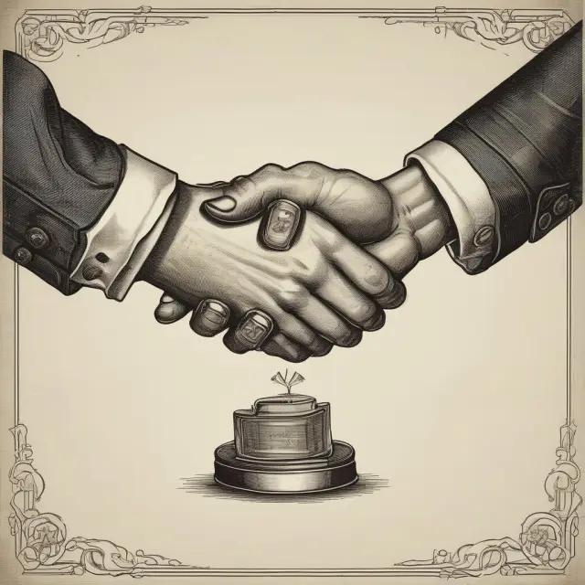 Formal contract sealed by a wax seal vs. gentlemen