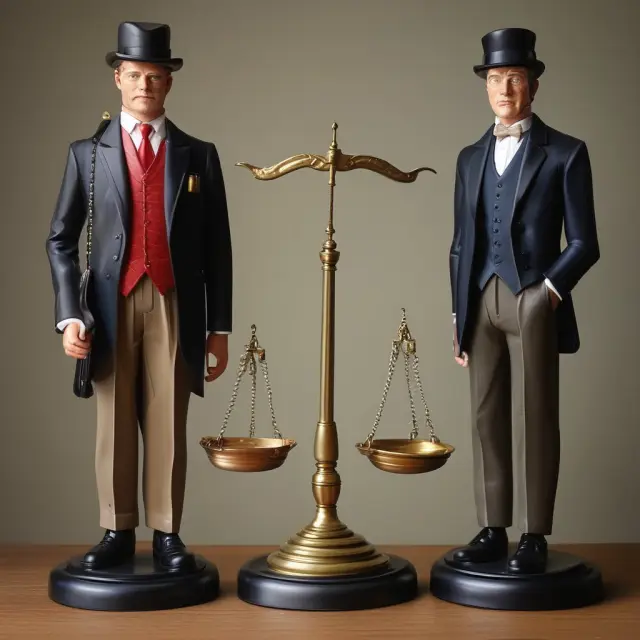 Scales representing ethical considerations and potential risks balanced against the benefits of gentlemen