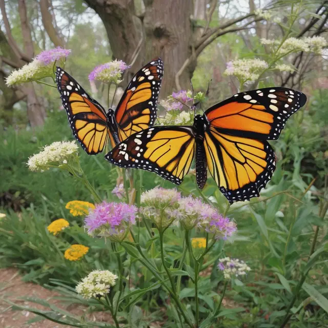 Butterflies symbolizing gentrifiers, bringing change to urban landscapes