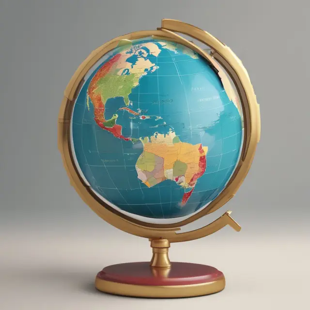 A globe illustrating how geographical pricing is influenced by shifting scales representing taxes, competition, demand, and shipping costs