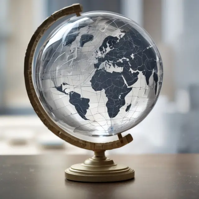Crystal globe representing the Global Financial Stability Report showcasing interconnected worldwide economies