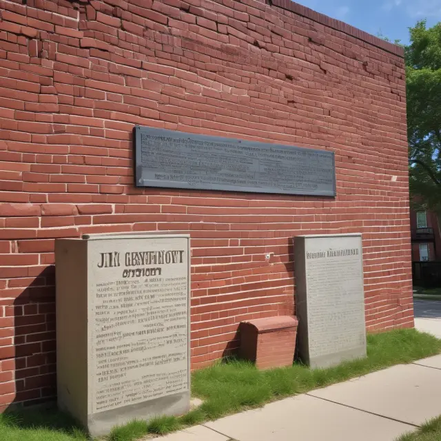 An old, rusted time capsule and a wall symbolizing Jim Crow laws