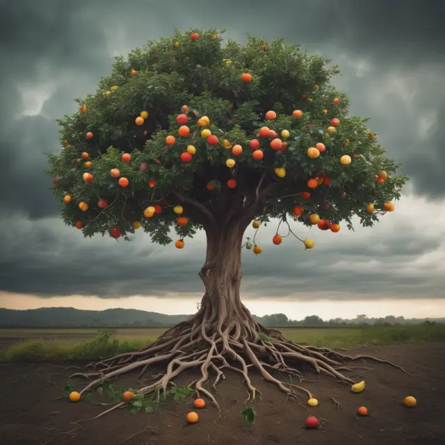 A tree that braves a storm, growing guaranteed income-bearing fruits - GICs
