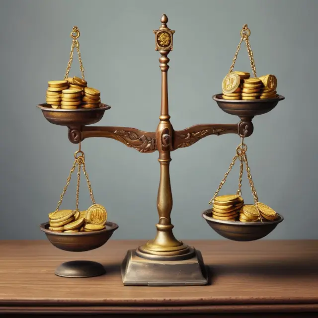 Bank balancing scales illustrating profit from lending and selling Guaranteed Investment Certificates (GICs)