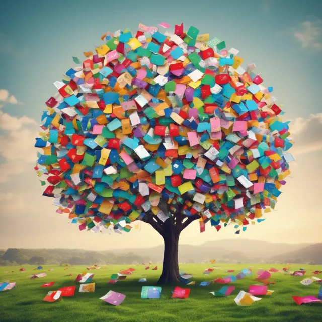 A garden filled with gift cards blooming, representing convenience, flexibility and gifts
