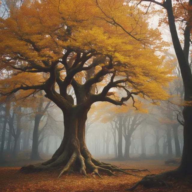 Dying tree shedding gold coins for charity. Metaphorical representation of gift causa mortis.
