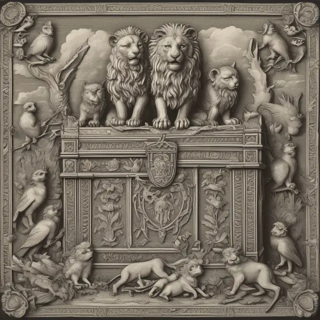 An image of a treasure chest, symbolizing a gift in trust, protected by lions and owls representing the benefits of tax savings, asset protection, control, and flexibility.