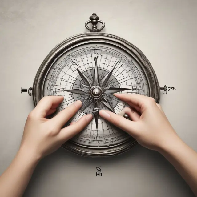 Married couple utilizing a compass while implementing the gift-splitting strategy to navigate tax complexities and maximize their joint financial support