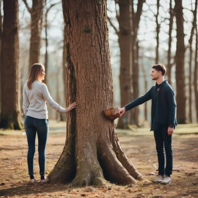 Married couple filing gift tax return, holding a tree symbolizing their combined $32,000 ($34,000) annual exemption limit for gifting in 2022