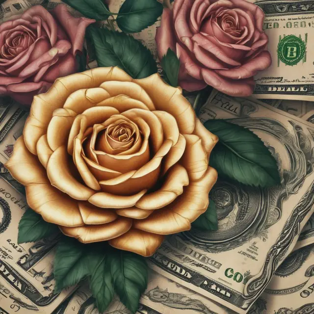 Image of a golden rose, symbolizing gilt-edge securities, growing amid changing interest rates