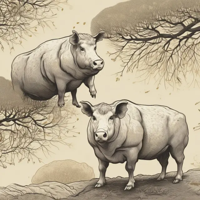 Golden branches symbolize conventional gilts, rooted in stable ground. Flexible branches represent index-linked gilts swaying with inflation changes.