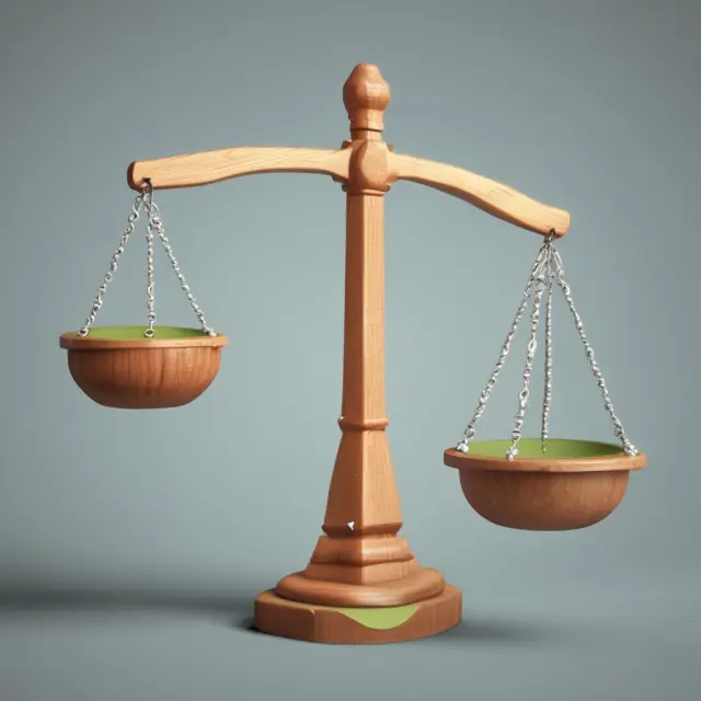 See-saw with uneven weights symbolizing the Lorenz curve, balanced by a scale displaying the Gini index for income distribution visualization