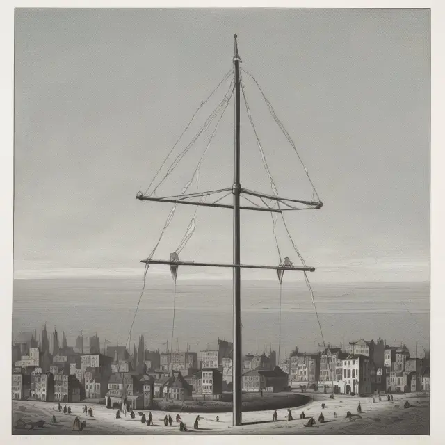 A pendulum symbolizing the evolving Gini index, illustrating increasing income inequality from a more equal state during pre-industrial societies to the present day