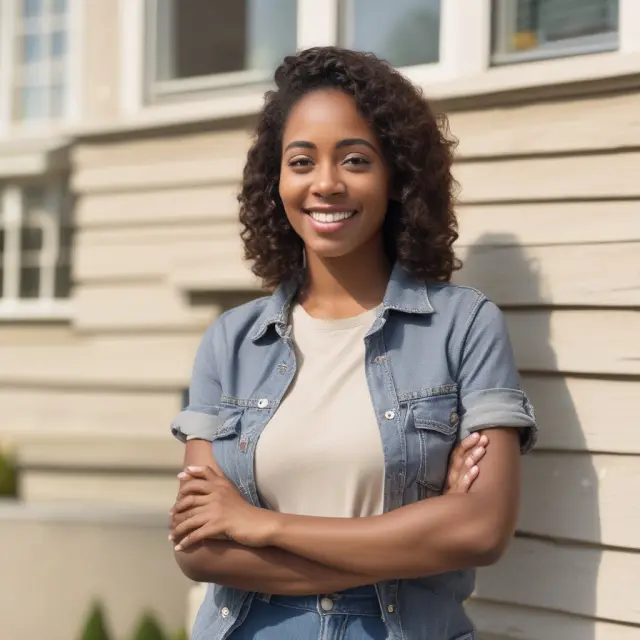 Image of Ginnie Mae as a shield protecting a group of diverse homebuyers, symbolizing the agency