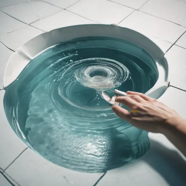 Crystal clear pool with data streams flowing to a calibrated scale, symbolizing accurate input data in the context of Global Investment Performance Standards.