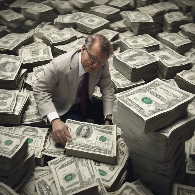 Global macro hedge fund strategist at a table with maps of currency exchange rates, interest rate charts, and stock index graphs.