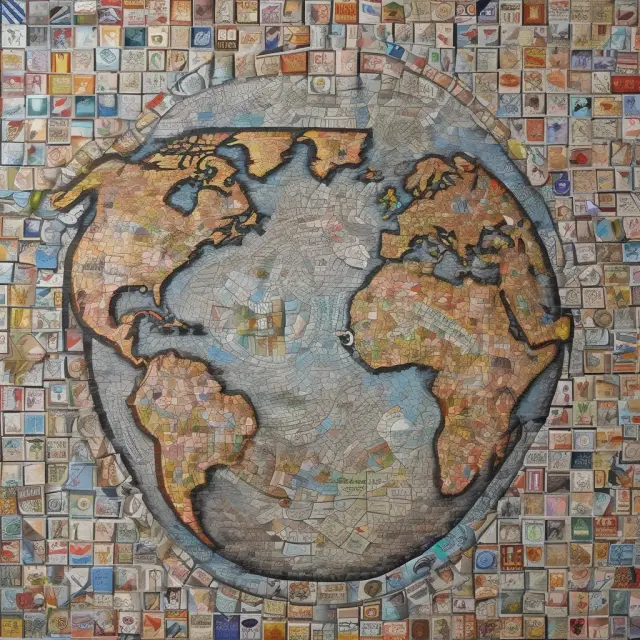 An image of various global and Eurobond symbols intertwined like pieces of a vibrant mosaic.