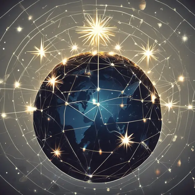 Stars representing successful hedge funds: Element Capital Management, Bridgewater Associates, Two Sigma, Man Group, AQR Capital Management