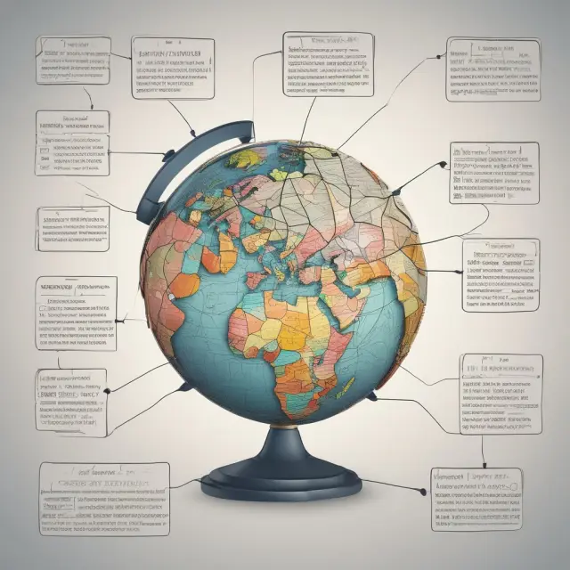 Globe with interlinked legal documents representing diverse regulations, illustrating the complexities of global compliance in business