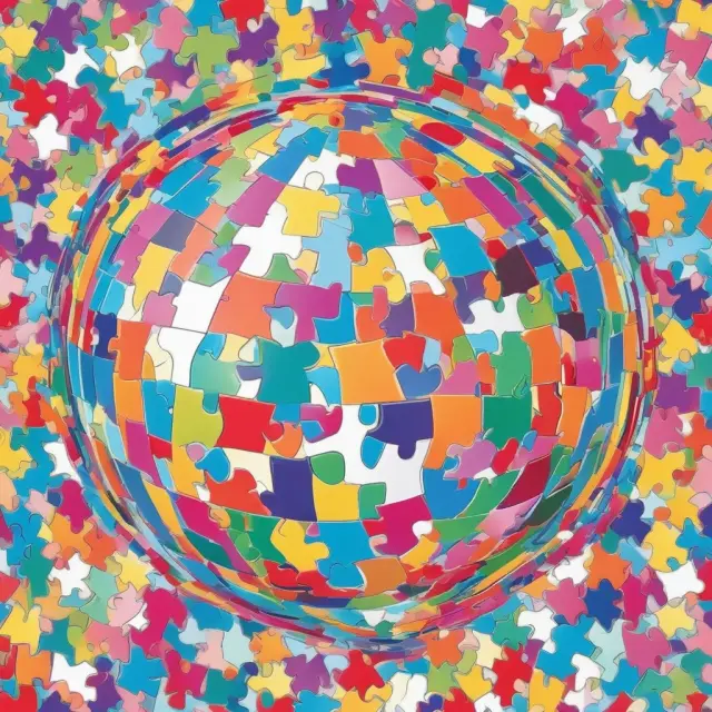Interconnected puzzle pieces forming a diverse globe representing the concept of glocalization