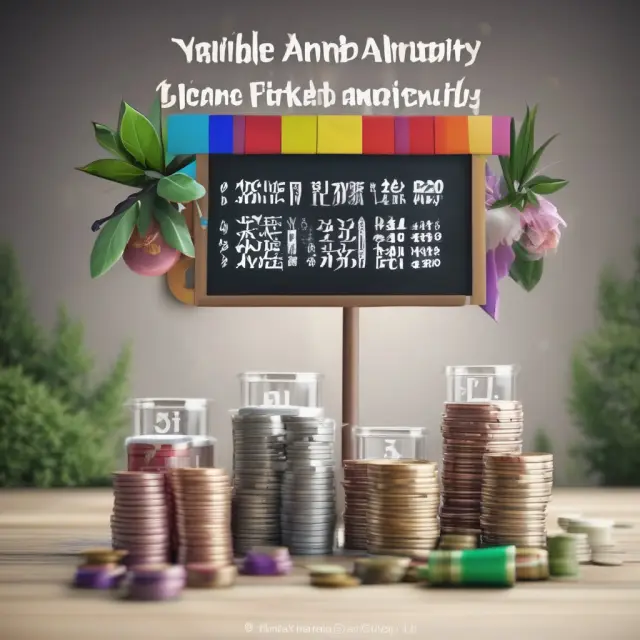Visualization of a see-saw balancing various investment options, including a GLWB on a variable annuity, fixed annuities, mutual funds, and index funds.