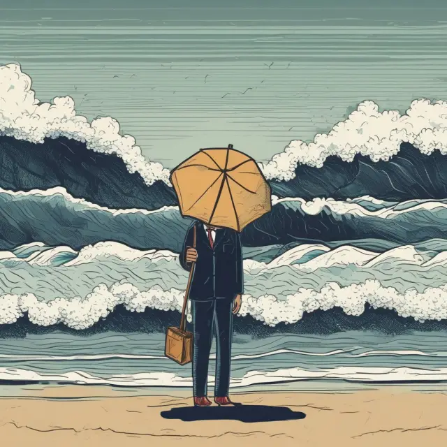 Guaranteed Minimum Accumulation Benefit (GMAB) sheltering an annuity from market volatility waves