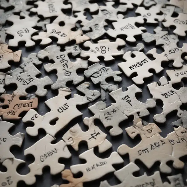 A complex puzzle with annuity rider pieces representing GMAB, GMIB, GMWB, GLWB, and SALB, symbolizing the need to understand their unique features