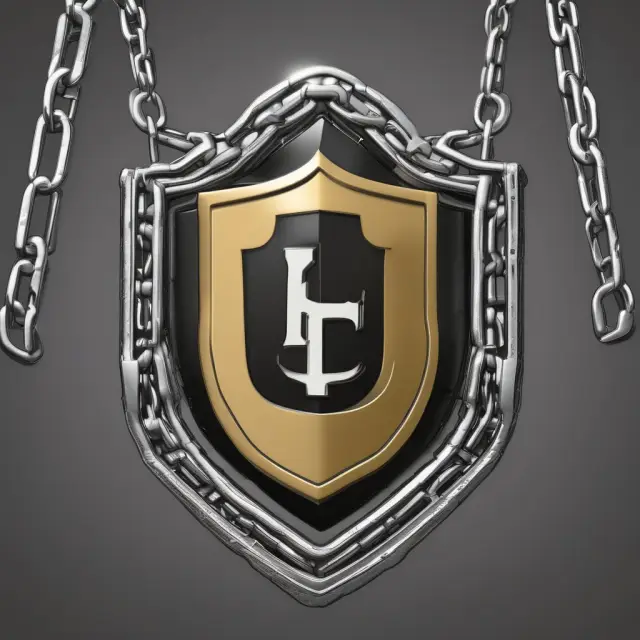 Image of a shield emblazoned with the abbreviation ‘GmbH,’ and interconnected chains representing safeguarded shareholder assets in Germany