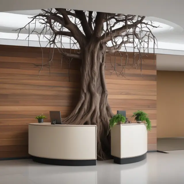 An image of a shielded tree representing a GmbH growing towards a registration desk, highlighting the importance of registering for personal asset protection.