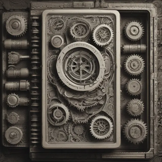 Gears turning in a complex calculator symbolize the intricate process of determining annuity payments, especially when considering Guaranteed Minimum Income Benefit features