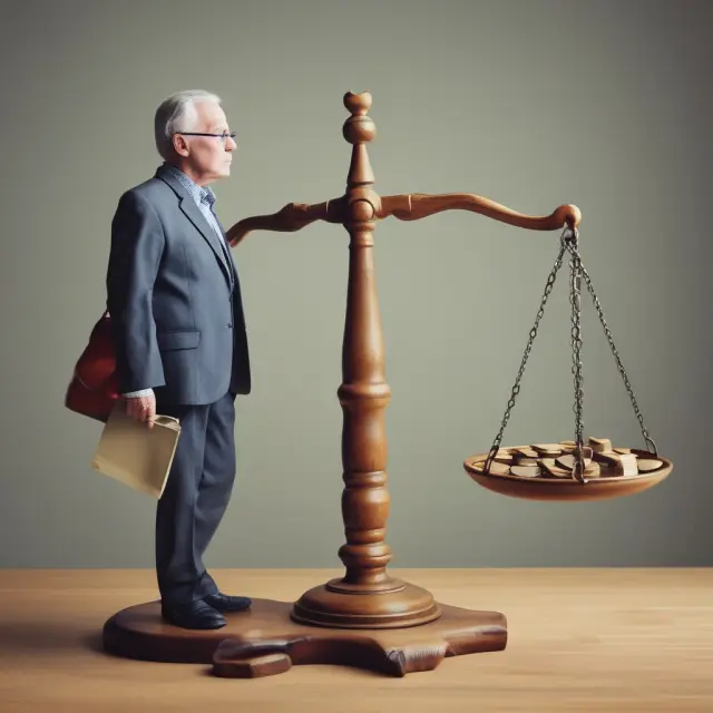An elderly person considers retirement investment choices between taking market risks or opting for a Guaranteed Minimum Income Benefit