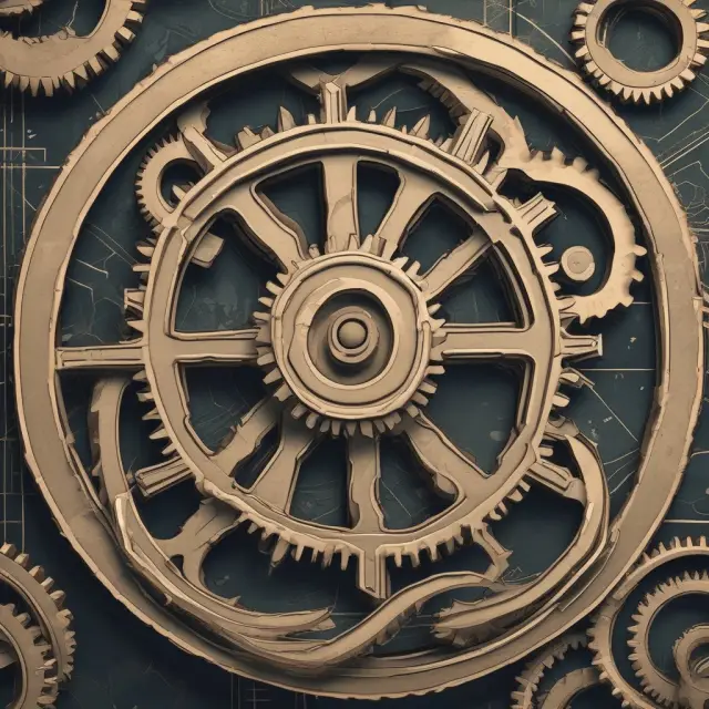 Two scales interconnected through gears represent Solver and Goal Seek Add-on methods for solving complex financial problems with multiple variables.