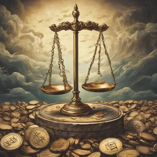 Central bankers influencing gold price with gavel and scales in turbulent financial environment