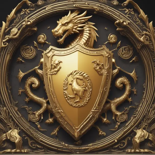 Gold shield guarding against the fiery breath of inflation