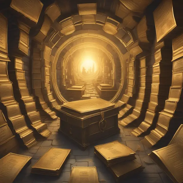 Vault with gold certificates and a guard, representing secure storage and insurance
